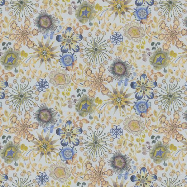 Sample - W3850.315.0 | Magic Garden Wp, Yellow Floral - Kravet Couture Wallpaper
