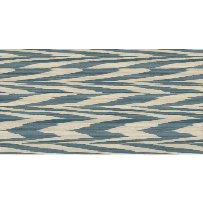 Purchase W3852.5.0 Flamed Zig Zag Wp, Blue Abstract - Kravet Couture Wallpaper