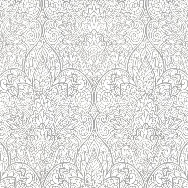 Sample - W3859.101.0 | Kravet Design, Neutral Damask - Kravet Design Wallpaper