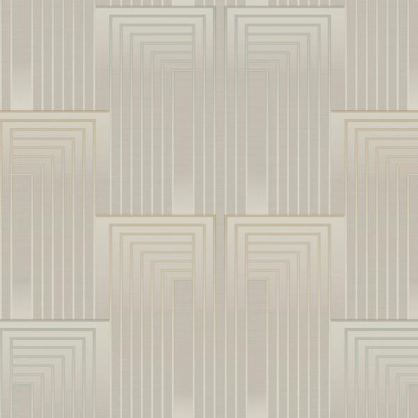 Sample - W3861.106.0 | Kravet Design, Neutral Geometric - Kravet Design Wallpaper