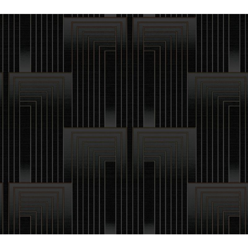 Purchase W3861.811.0 Kravet Design, Black Geometric - Kravet Design Wallpaper