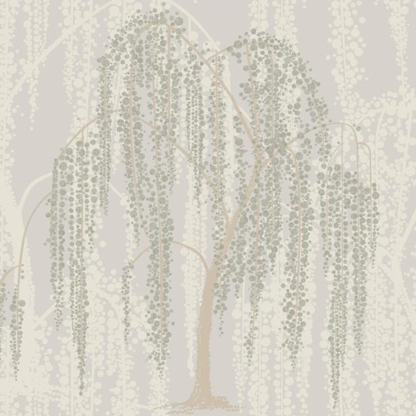 Sample - W3866.106.0 | Kravet Design, Neutral Trees - Kravet Design Wallpaper