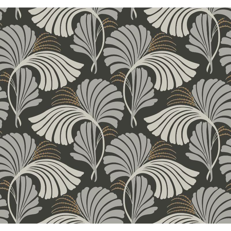 Purchase W3867.1121.0 Kravet Design, Brown Leaf - Kravet Design Wallpaper