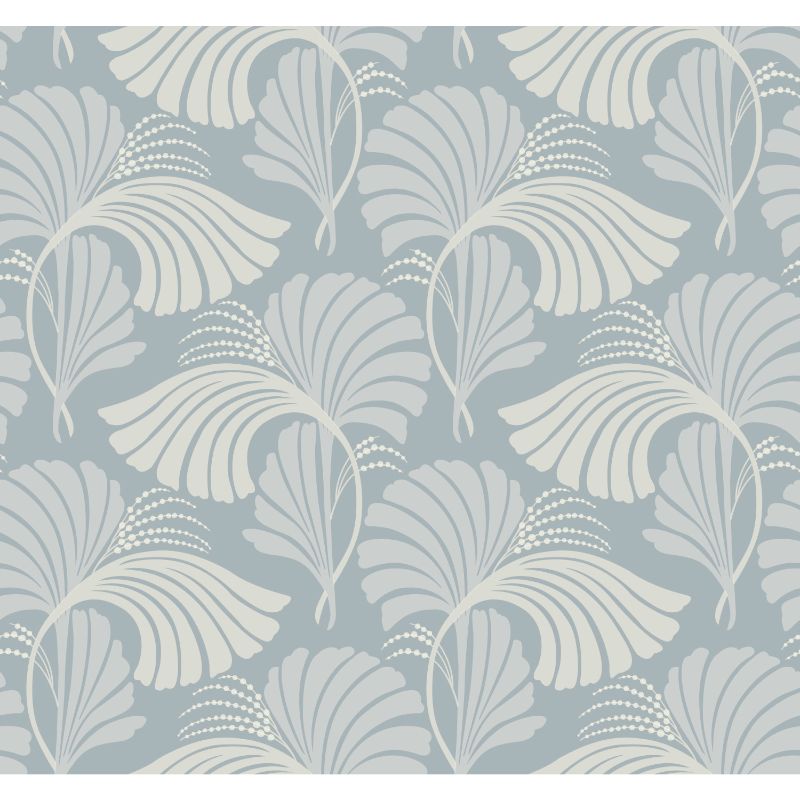 Purchase W3867.51.0 Kravet Design, Blue Leaf - Kravet Design Wallpaper