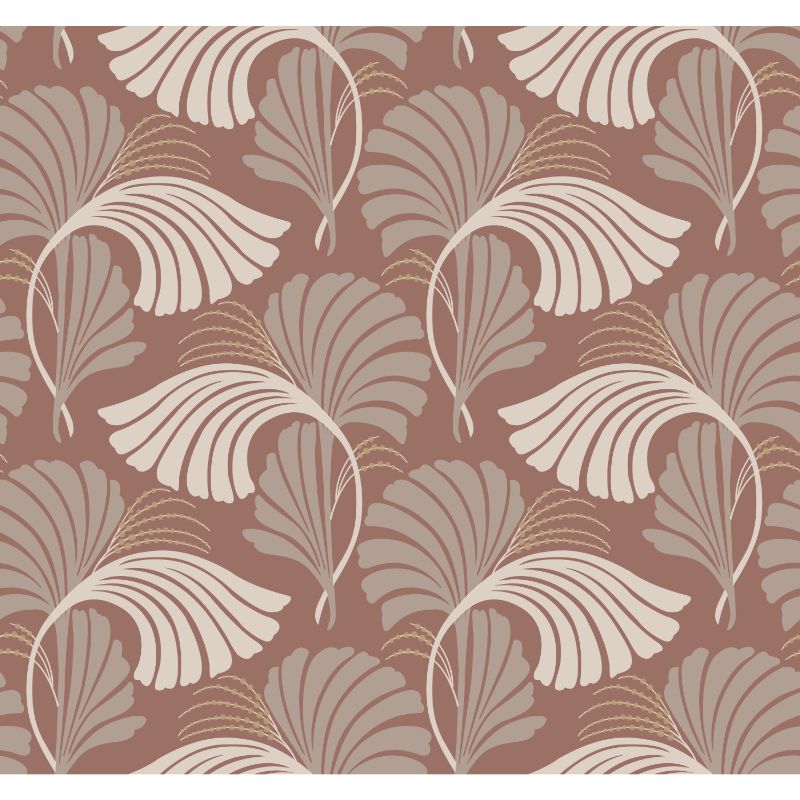 Purchase W3867.77.0 Kravet Design, Pink Leaf - Kravet Design Wallpaper