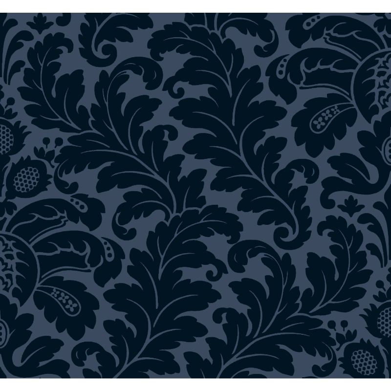 Purchase W3868.155.0 Kravet Design, Blue Jacobean - Kravet Design Wallpaper
