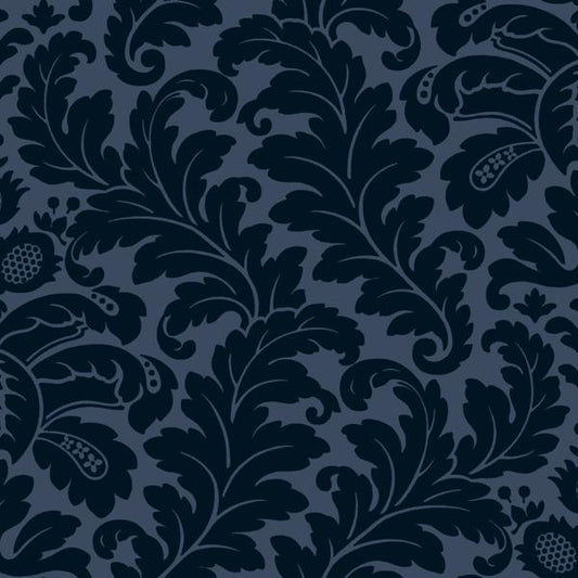 Purchase W3868.155.0 Kravet Design, Blue Jacobean - Kravet Design Wallpaper