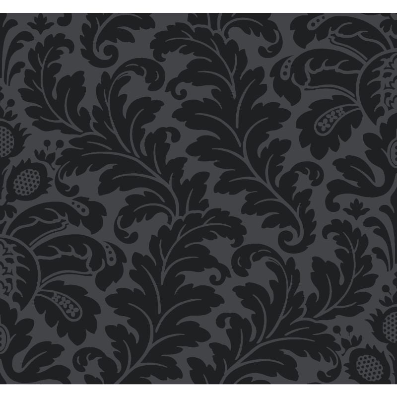 Purchase W3868.621.0 Kravet Design, Black Jacobean - Kravet Design Wallpaper