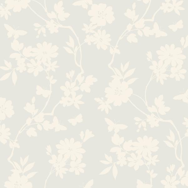 Sample - W3870.106.0 | Kravet Design, Neutral Floral - Kravet Design Wallpaper