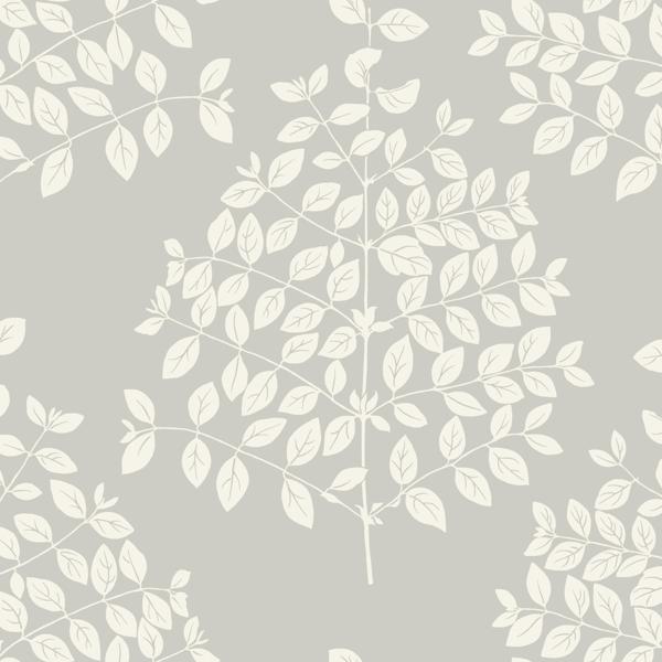 Sample - W3875.11.0 | Kravet Design, Grey Botanical - Kravet Design Wallpaper
