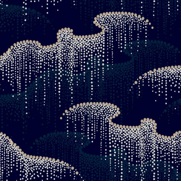 Sample - W3881.51.0 | Kravet Design, Blue Abstract - Kravet Design Wallpaper