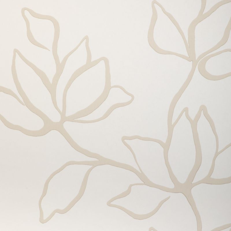 Sample - W3886.161.0 | Floral Sketch Wp, Neutral Floral - Kravet Couture Wallpaper