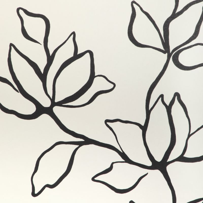 Sample - W3886.8.0 | Floral Sketch Wp, Black Floral - Kravet Couture Wallpaper