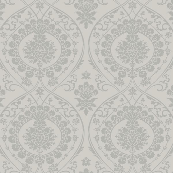 Purchase W3889.11.0 Kravet Design, Grey Damask - Kravet Design Wallpaper