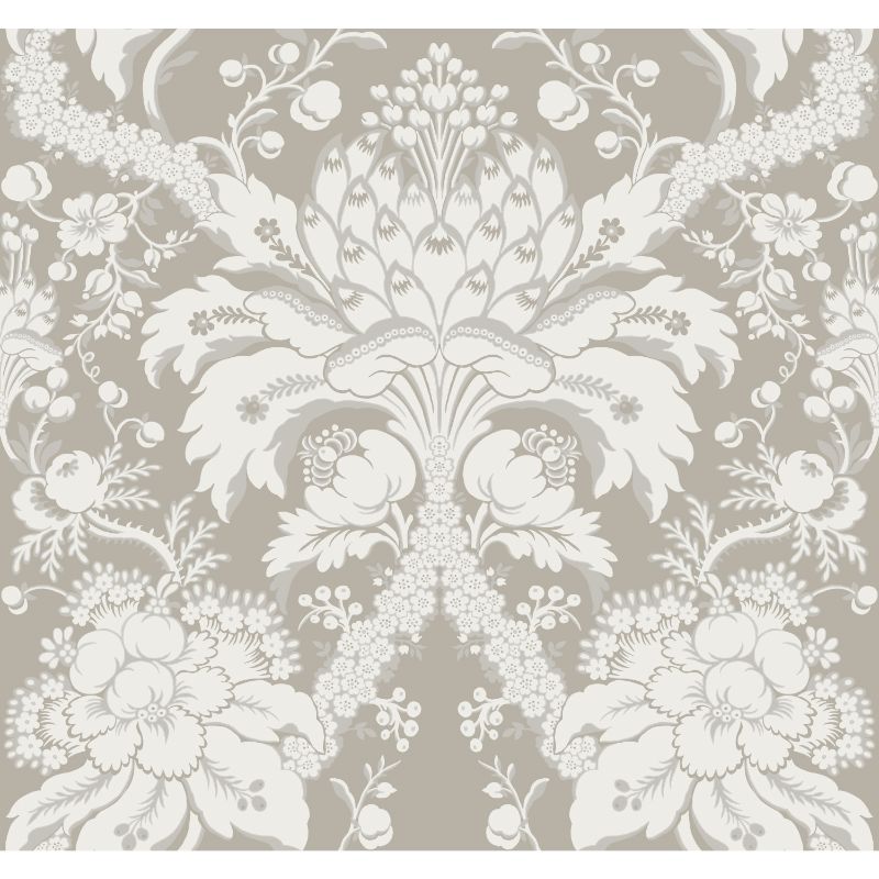 Purchase W3890.11.0 Kravet Design, Brown Damask - Kravet Design Wallpaper