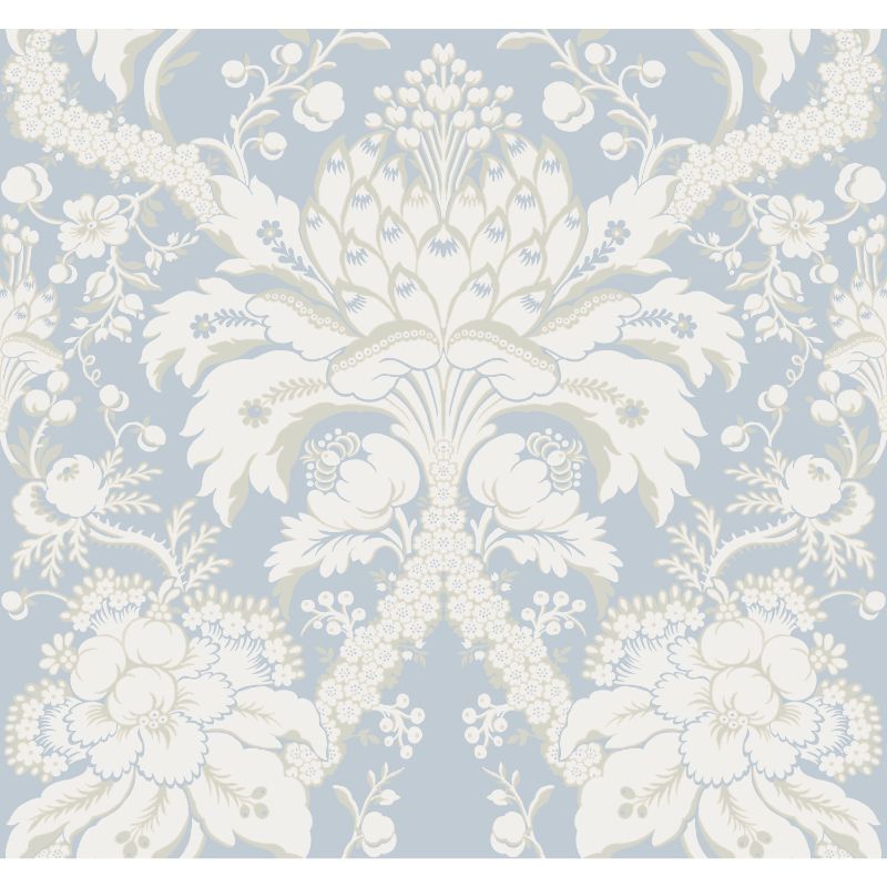 Purchase W3890.1516.0 Kravet Design, Blue Damask - Kravet Design Wallpaper