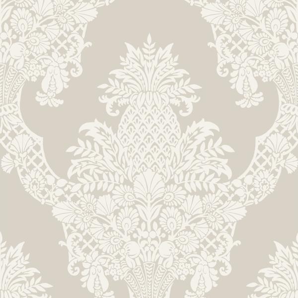 Sample - W3892.106.0 | Kravet Design, Beige Damask - Kravet Design Wallpaper