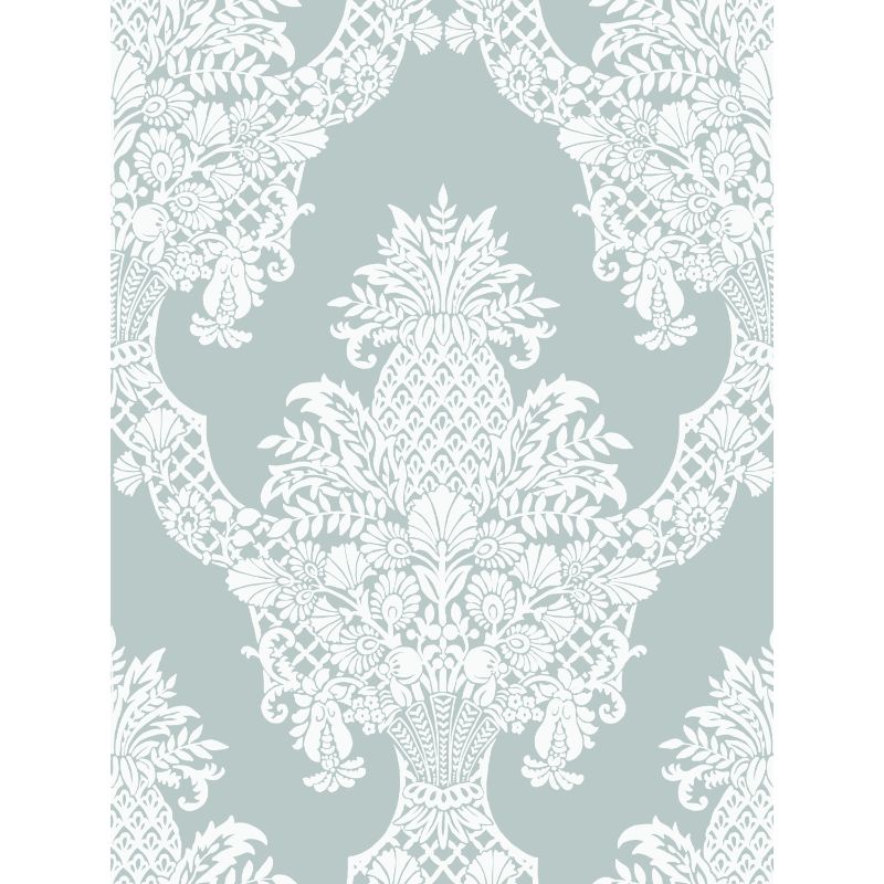 Purchase W3892.113.0 Kravet Design, Blue Damask - Kravet Design Wallpaper