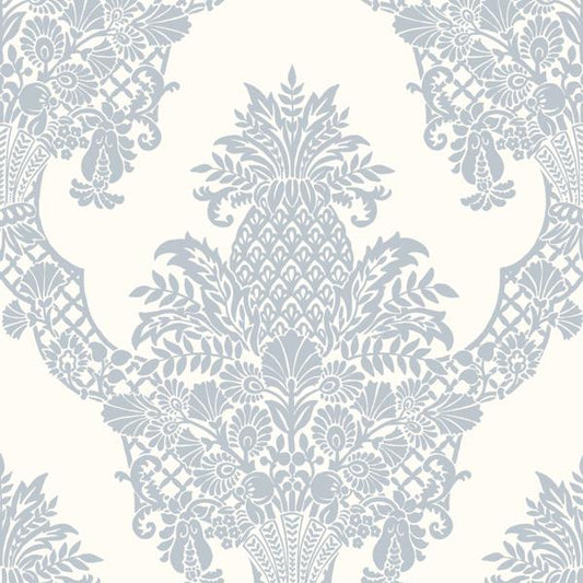 Purchase W3892.115.0 Kravet Design, Blue Damask - Kravet Design Wallpaper