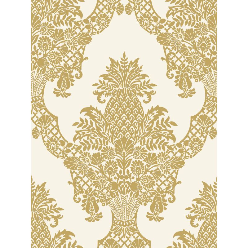 Purchase W3892.4.0 Kravet Design, Gold Damask - Kravet Design Wallpaper