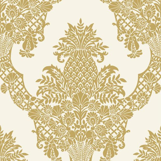 Purchase W3892.4.0 Kravet Design, Gold Damask - Kravet Design Wallpaper