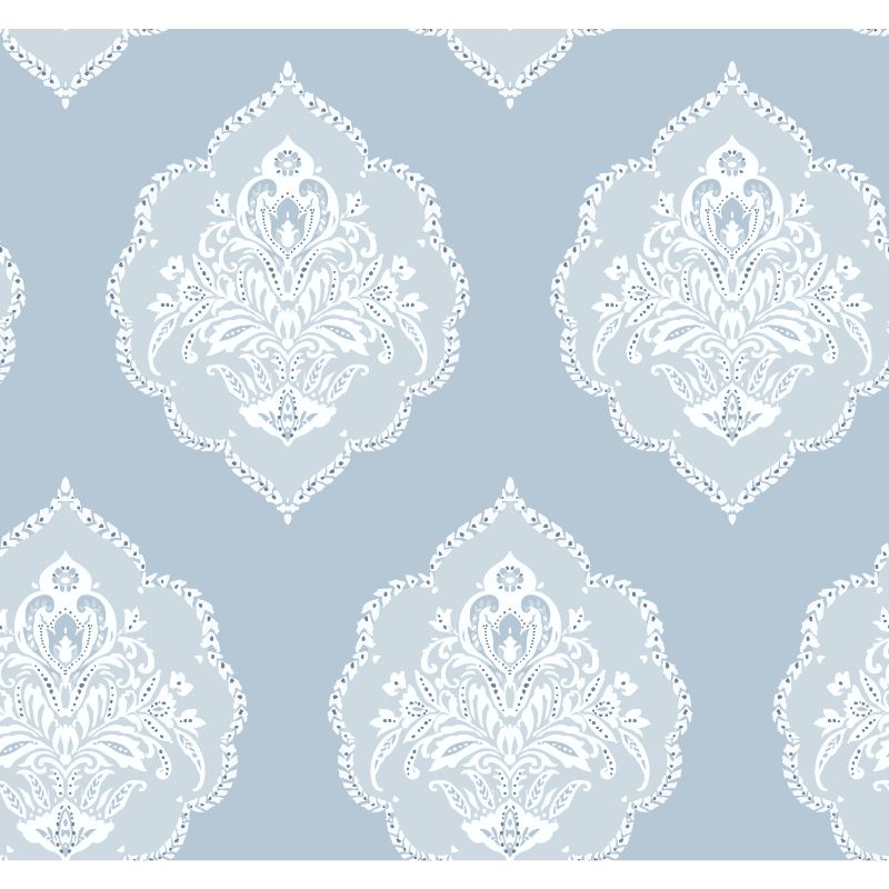 Purchase W3893.15.0 Kravet Design, Blue Medallion - Kravet Design Wallpaper