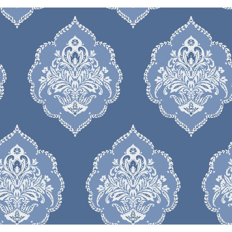 Purchase W3893.155.0 Kravet Design, Blue Medallion - Kravet Design Wallpaper