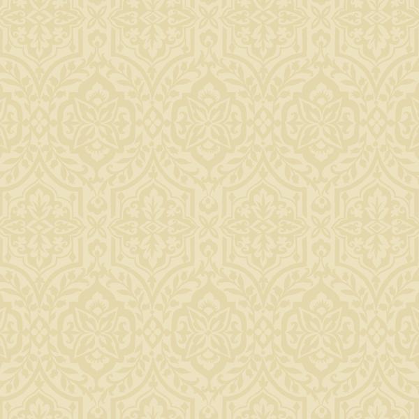 Sample - W3895.40.0 | Kravet Design, Yellow Damask - Kravet Design Wallpaper