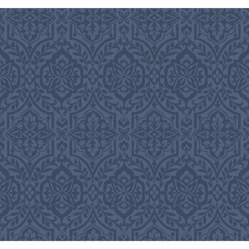 Purchase W3895.550.0 Kravet Design, Blue Damask - Kravet Design Wallpaper