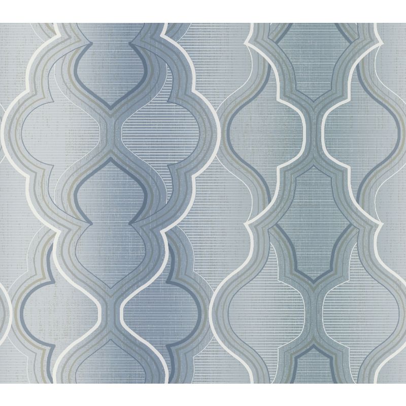 Purchase W3898.516.0 Kravet Design, Blue Trellis - Kravet Design Wallpaper