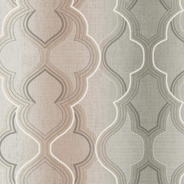 Sample - W3898.711.0 | Kravet Design, Brown Trellis - Kravet Design Wallpaper