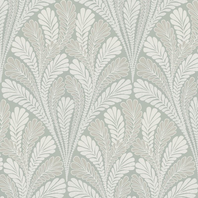 Sample - W3899.1311.0 | Kravet Design, Grey Botanical - Kravet Design Wallpaper