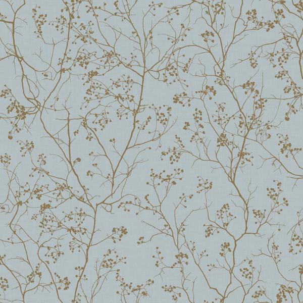 Sample - W3905.15.0 | Kravet Design, Blue Botanical - Kravet Design Wallpaper