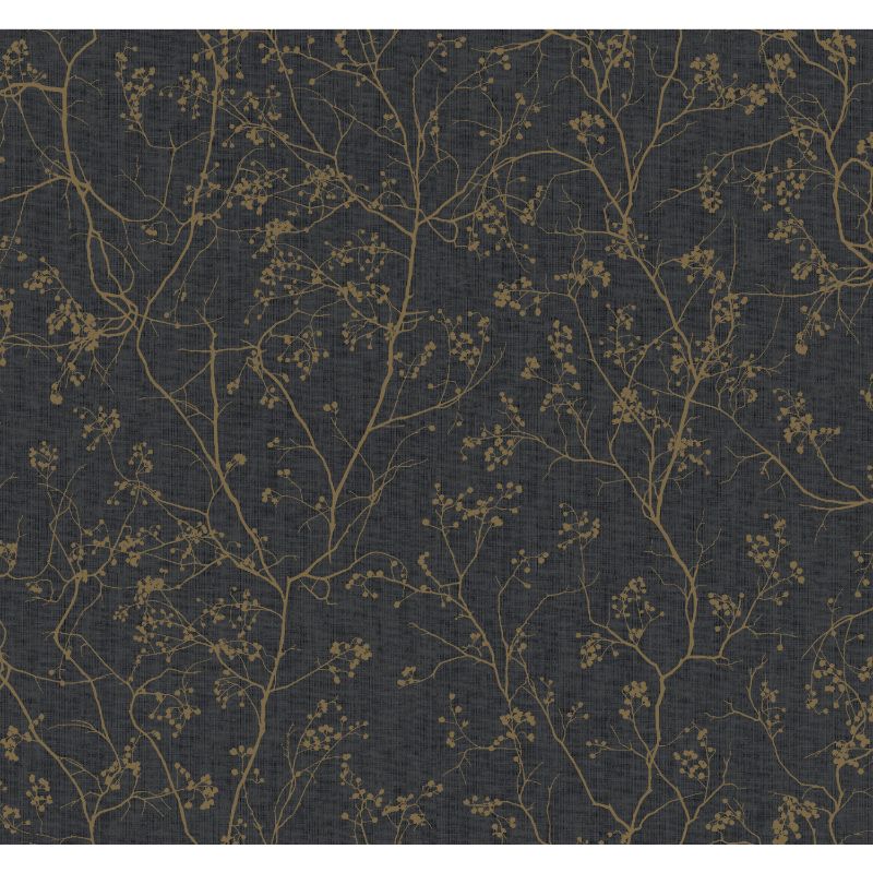 Purchase W3905.84.0 Kravet Design, Black Botanical - Kravet Design Wallpaper