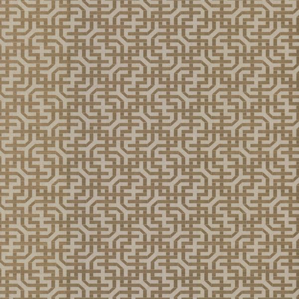 Sample - W3907.4.0 | Kravet Design, Brown Geometric - Kravet Design Wallpaper