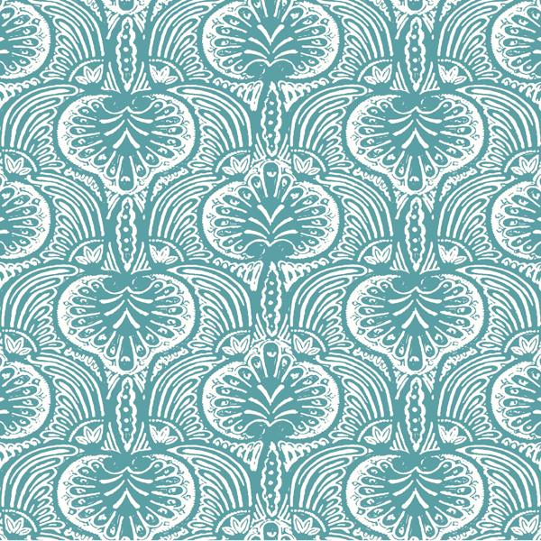 Sample - W3911.5.0 | Kravet Design, Blue Global - Kravet Design Wallpaper