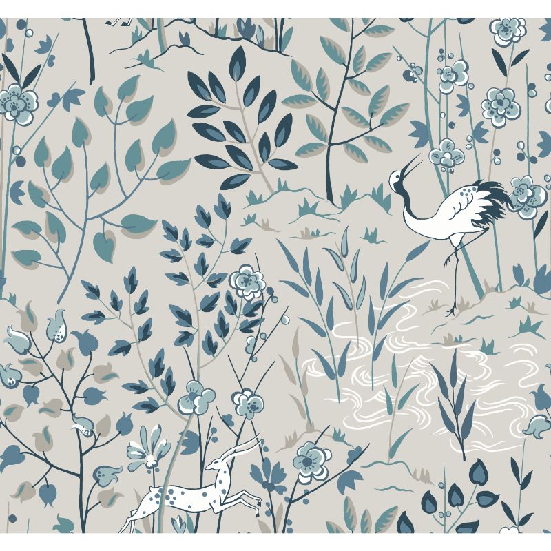 Purchase W3912.135.0 Kravet Design, Blue Animals - Kravet Design Wallpaper