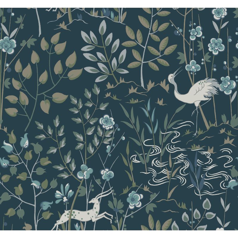 Purchase W3912.51.0 Kravet Design, Blue Animals - Kravet Design Wallpaper