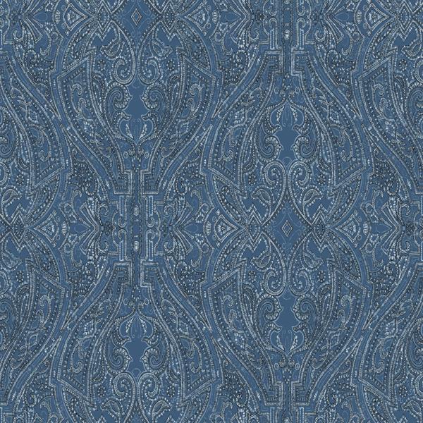 Sample - W3913.5.0 | Kravet Design, Blue Animals - Kravet Design Wallpaper