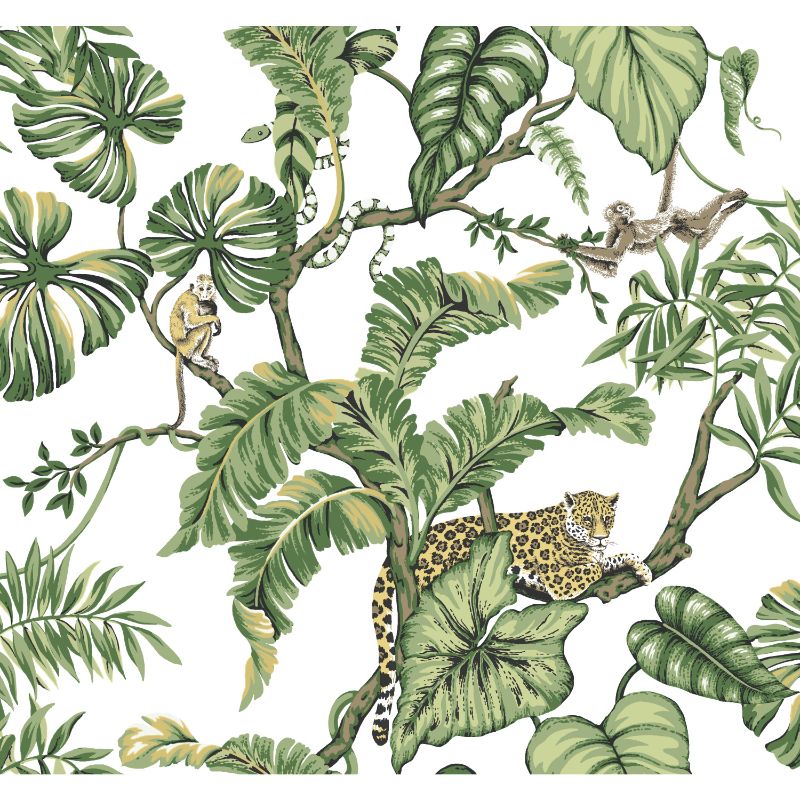 Purchase W3915.3.0 Kravet Design, Green Animals - Kravet Design Wallpaper