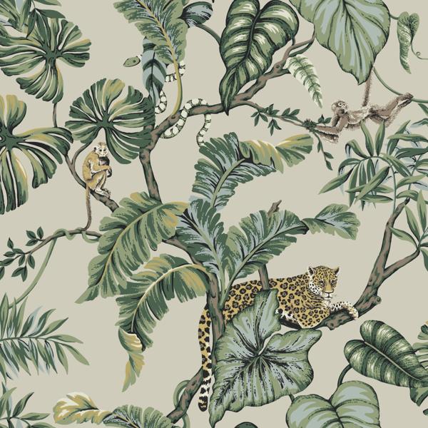 Sample - W3915.315.0 | Kravet Design, Beige Animals - Kravet Design Wallpaper