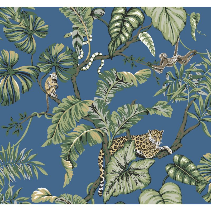 Purchase W3915.5.0 Kravet Design, Blue Animals - Kravet Design Wallpaper