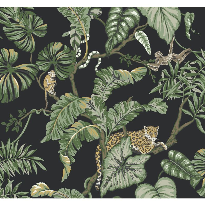 Purchase W3915.83.0 Kravet Design, Black Animals - Kravet Design Wallpaper