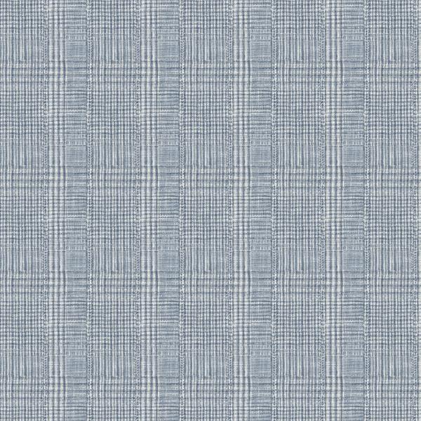 Sample - W3918.5.0 | Kravet Design, Blue Plaid - Kravet Design Wallpaper