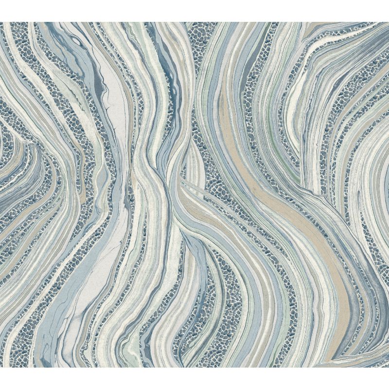 Purchase W3919.5.0 Kravet Design, Blue Abstract - Kravet Design Wallpaper