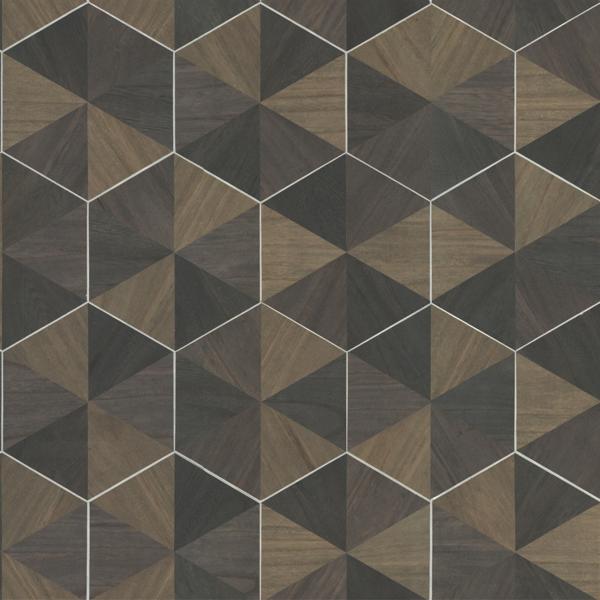 Sample - W3920.816.0 | Kravet Design, Brown Geometric - Kravet Design Wallpaper