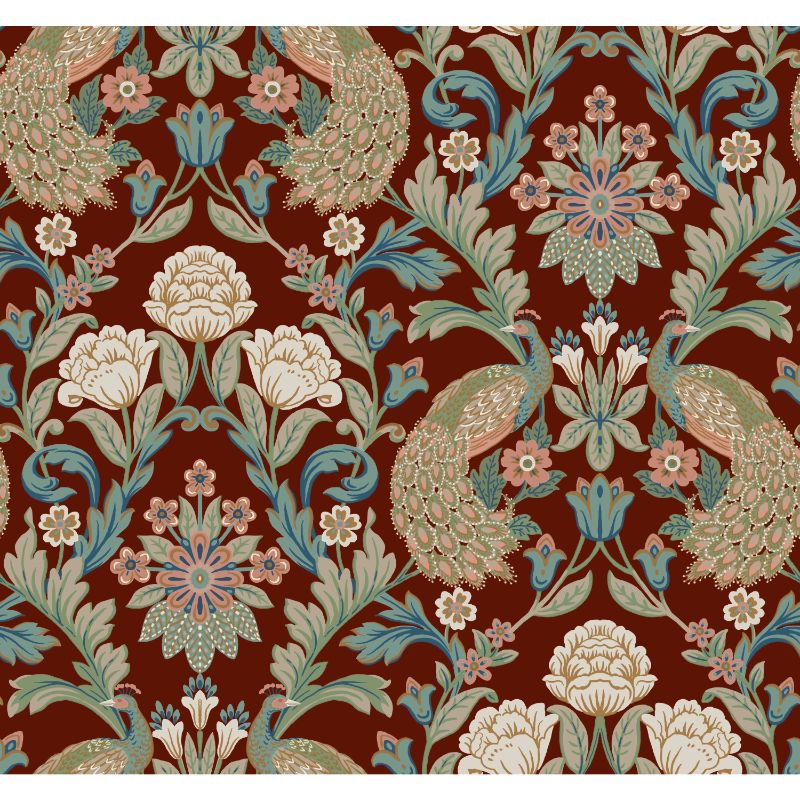 Purchase W3923.319.0 W3923, Red Damask - Kravet Design Wallpaper