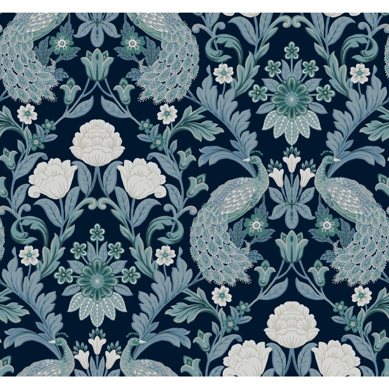 Purchase W3923.35.0 W3923, Blue Damask - Kravet Design Wallpaper