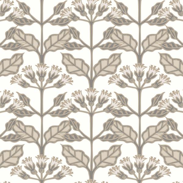 Sample - W3924.11.0 | W3924, Beige Botanical - Kravet Design Wallpaper