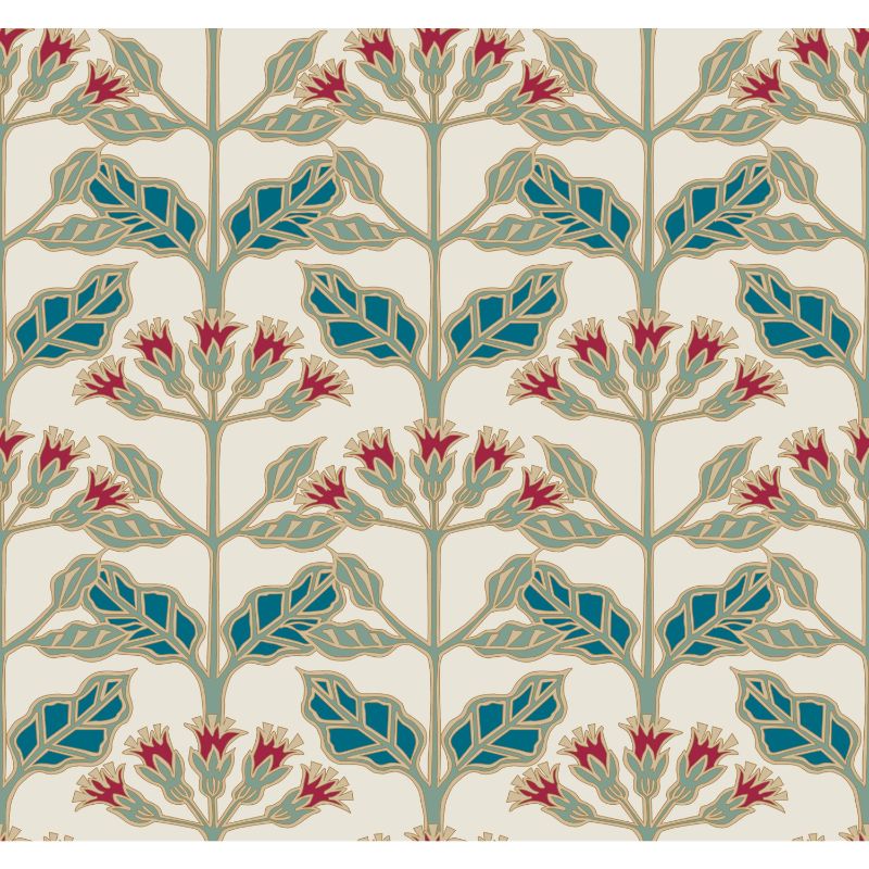 Purchase W3924.319.0 W3924, Red Botanical - Kravet Design Wallpaper